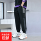 男童運動褲2025夏裝新款兒童中大童防蚊薄款男孩休閑長褲夏季速干 RWC-K145【黑色】高品質(zhì) 170CM