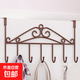 門(mén)后掛鉤免打孔掛衣架墻上壁掛臥室門(mén)上掛架衣服帽收納置物架神器 七掛鉤-【長(cháng)42CM】古銅色