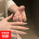 【甄嬛純欲】小紅書爆款長款清冷純色甘露寺顯白高級純手工穿戴甲 純欲裸色（長尖橢圓28mm） 1件 S
