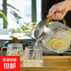 夏季家用麥穗壺涼水壺高硼硅玻璃冷水壺透明涼水壺果汁壺茶壺 麥穗壺+2杯 300ml