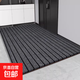 入戶(hù)門(mén)前地墊可裁剪玄關(guān)鞋墊家用門(mén)墊進(jìn)門(mén)加厚墊子大門(mén)口防滑地毯 灰色【TPR七條紋】 90*100厘米