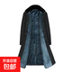長款軍大衣民政救災(zāi)棉大衣防風(fēng)防寒過膝蓋棉服加絨加厚勞保棉襖 黑色加絨防水棉大衣 均碼 建議130-200斤