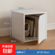 桌面小柜子儲物柜自由組合格子柜桌上書(shū)架帶柜門(mén)書(shū)柜矮柜置物收納 【單格帶門(mén)】暖白帶門(mén)30CM