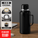 機械內芯燜茶壺復古風(fēng)保溫杯智能顯溫保溫壺316大容量水杯 光影黑（機械顯溫 316不銹鋼） 1000ML