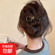 2025新款高級感豹紋貓咪發(fā)夾女后腦勺大號盤發(fā)扭扭抓夾一字發(fā)卡子 深咖貓咪扭扭夾