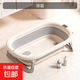 便攜簡(jiǎn)易嬰兒折疊洗澡盆寶寶可坐可躺小號(hào) 【不感溫款】火山灰