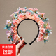 兒童簪花頭飾中國風(fēng)女童泉州仿真花朵發(fā)箍高顏值漢服頭箍拍照道具 9#花若夢(mèng)【純手工】 無(wú)規格