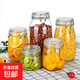 【爆款】密封罐玻璃瓶帶蓋家用食品腌制瓶子泡菜檸檬百香果蜂蜜罐 1000ml兩只裝（送勺子）