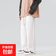 2025夏季新款中國風(fēng)褲子男直筒寬松闊腿褲男士休閑長(cháng)褲XFTCK669 白色 3XL