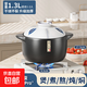 砂鍋燉鍋家用燃氣耐高溫陶瓷煲湯鍋干燒不裂煤氣灶煲仔飯湯煲沙鍋 【三葉草】雙倍抗裂 1.3L
