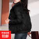 2024年新款冬裝小個(gè)子短款加厚棉衣棉服女韓版寬松棉襖 黑色 L【100-120斤】