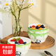 家用釉下彩2025新款陶瓷高顏值可愛(ài)奶油風(fēng)綠蘋果熊貓5英寸葫蘆碗 4個(gè)裝