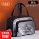 洗漱包帶鞋倉干濕分離大容量防水游泳健身收納包便攜式手提化妝包 升級款黑色【帶鞋倉】干濕分離