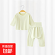 嬰兒莫代爾套裝分體秋衣秋褲0-3歲寶寶夏季長袖家居服睡衣 綠色#6728 80 身高70-77cm 體重18-22斤