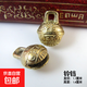 虎頭鈴鐺虎口純銅響鈴鐺寵物貓狗項圈掛件吊墜手工裝飾品配件材料 虎頭銅鈴鐺【1.1cm】1個+1根紅繩
