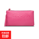女士錢(qián)包長(cháng)款拉鏈手機包2024新款時(shí)尚零錢(qián)包送女友生日禮物 玫紅色