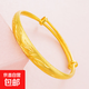 越南沙金手鐲女士車花雕刻復(fù)古時(shí)尚推拉實(shí)心手鐲不掉色 金色單鳳推拉手鐲1個(gè)
