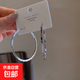 簡約光面金屬風(fēng)好看耳環(huán)個(gè)性流行大圈圈耳飾 顯臉瘦耳圈 銀色光面耳圈