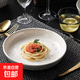 家用菜盤簡約北歐風(fēng)陶瓷純色盤子輕奢高級(jí)感餐具釉下彩沙拉牛排盤 8英寸琉璃盤【1個(gè)裝】
