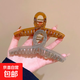 韓式亞克力盤(pán)發(fā)抓夾女夏季大號氣質(zhì)鯊魚(yú)夾后腦勺發(fā)卡夾子頭飾發(fā)夾 2件套：咖色+灰色