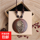 復(fù)古棉麻配飾民族風(fēng)木質(zhì)合金樹葉吊墜長項(xiàng)鏈女毛衣鏈 樹葉