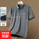 冰絲短袖POLO衫夏季翻領(lǐng)2025新款中老年父親涼感速干T恤 GDS7701 淺灰 XL （125-140斤）