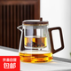 茶壺泡茶壺茶水分離飄逸杯煮茶高硼硅玻璃內(nèi)膽一鍵過濾泡茶杯茶具 透明色飄逸茶壺 650ml