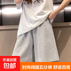 男女同款睡褲家居褲夏季純色短褲情侶款透氣五分褲寬松純色睡衣 五分褲灰色 M