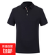 【JEEP制造商】夏季短袖男士商務(wù)休閑半袖翻領(lǐng)T恤男裝上衣 黑色 XL 建議140-155斤