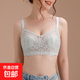 兔耳朵超薄內衣女大胸顯小蕾絲日系收副乳調整型無(wú)鋼圈聚攏文胸罩 黑色 85B