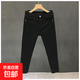 春夏季牛仔褲男士高彈力顯高修身小腳褲韓版工裝百搭休閑長(cháng)褲子男 CNB-T634 黑色 32