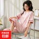 新款睡衣女士夏季短袖七分褲純棉圓領(lǐng)休閑家居服兩件套裝可外穿 3373 L