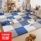 寶寶爬行墊兒童泡沫地墊家用拼圖拼接地板墊子加厚臥室嬰兒爬爬墊 【白色+灰色+藏青】贈送邊條 30*30*2.0厘米【24片/0甲醛】