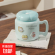 可愛(ài)陶瓷杯帶蓋家用大容量馬克杯高顏值創(chuàng  )意水壺杯辦公喝水杯茶杯 【海洋藍】花蓋陶瓷杯 1個(gè) 500ml