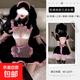情趣內衣性感貓女郎制服連衣裙吊帶露肩蕾絲網(wǎng)紗床上純欲誘惑戰袍 女傭可愛(ài)洛麗塔【上衣+圍裙+短裙+發(fā)箍+同款襪】 均碼85-125斤