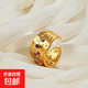歐美ins網(wǎng)紅高級(jí)C形感戒指女彩色鋯石鈦鋼18k鍍金A感個(gè)性開口指環(huán) 金色復(fù)古戒指A0526