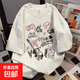 美式純棉爆款t恤女夏季設計感小眾女裝短袖體恤港味復古chic上衣 吉他白灰 M  建議95-110斤