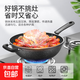 麥飯石不粘鍋炒菜鍋家用電磁爐炒鍋平底鍋電磁爐燃?xì)馔ㄓ?28cm帶蓋