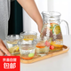 涼水壺錘紋玻璃冷水壺套裝家用夏季水具 錘紋水具套裝【1壺4杯】