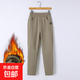 【加絨保暖】媽媽褲子秋冬季外穿中老年人女褲寬松加棉褲直筒褲 卡其色加絨 2XL