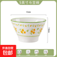 春意滿(mǎn)園陶瓷斗笠碗盤(pán)家用陶瓷餐具網(wǎng)紅創(chuàng  )意飯碗釉下彩陶瓷盤(pán)面碗 1個(gè)5寸斗笠碗
