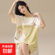 純棉睡衣女夏季2025年新款短袖兩件套家居服女生全棉甜美套頭春秋 Z58236女款 M