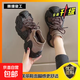 爆款情侶運(yùn)動(dòng)鞋2025春季新款老爹鞋飛織鞋新款百搭運(yùn)動(dòng)鞋防水單鞋 卡其色 37
