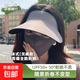 新款防曬空頂帽女夏戶外騎行釣魚(yú)遮陽(yáng)帽無(wú)痕一體帽 深灰色 無(wú)痕一體帽-不含口罩