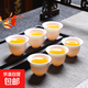 茶杯陶瓷家用功夫茶具喝茶客杯主個人羊脂玉白瓷小杯子單個品茗杯 純白羊脂玉6只裝