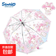 三麗鷗正版授權(quán)凱蒂貓長(zhǎng)柄傘透明可愛(ài)卡通萌趣粉嫩少女心遮雨雨傘 夢(mèng)幻透明長(zhǎng)柄傘美樂(lè)蒂AS152 8骨 半徑56.5cm