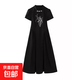 新中式連衣裙2025夏季女裝氣質(zhì)高級感國風(fēng)改良旗袍裙子夏天1252 黑色 L 【110-120斤】