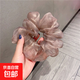 超火日韓扎頭發(fā)繩豬腸發(fā)圈高雅網(wǎng)紗歐根氣質(zhì)極光小清新 豆沙色1件裝