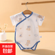 嬰兒短袖包屁衣夏季薄款純棉無(wú)骨護肚寶寶連體衣夏裝新生兒 乖巧小熊 80cm 80cm