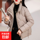 2024年新款冬裝小個(gè)子短款加厚棉衣棉服女韓版寬松棉襖 卡其色 XL【120-140斤】